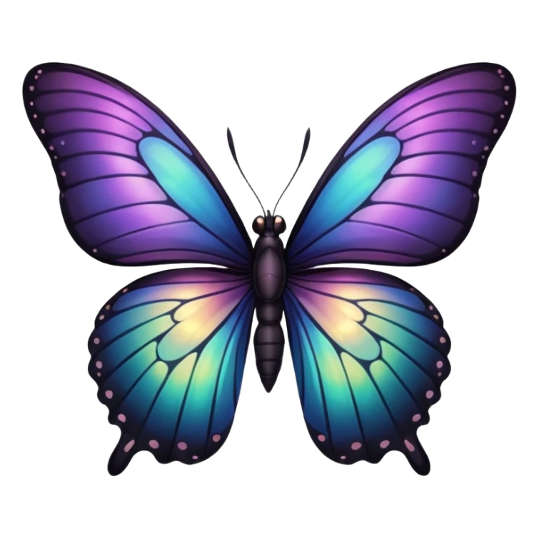 Dark but attractive butterfly emoji sticker