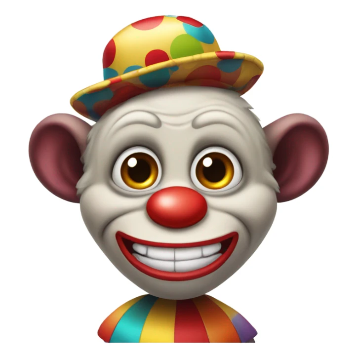 Monkey clown sticker