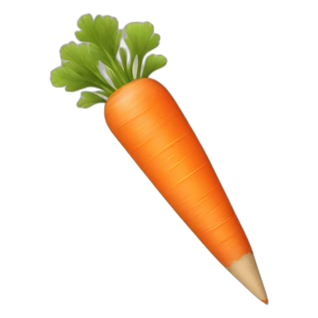 pencil in the form of a carrot sticker