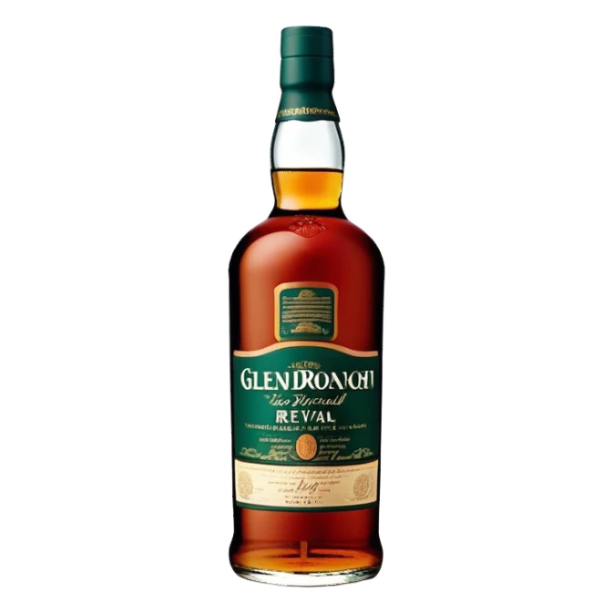 GlenDronach 15-Year-Old Revival fat bottle, single bottle sticker