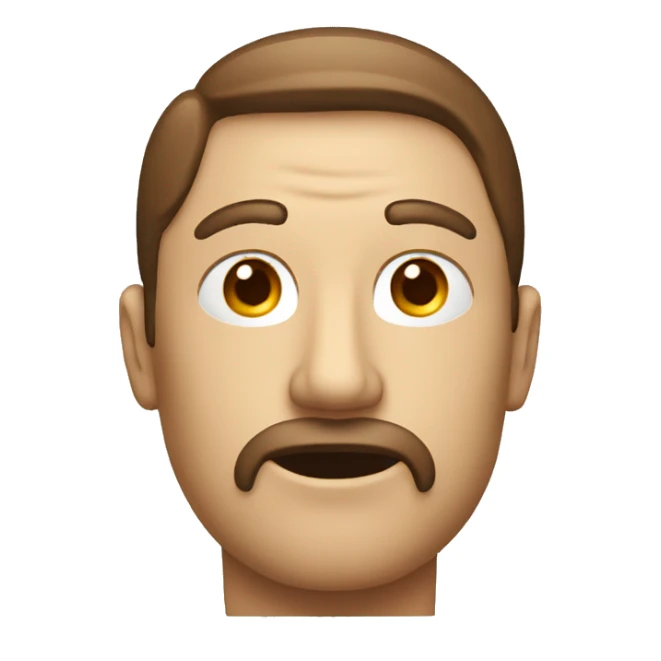 The head of a man with a red question mark instead of a face  sticker