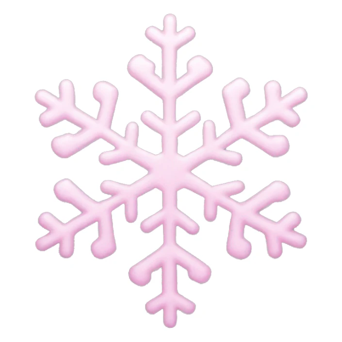 pastel pink snowflake  sticker