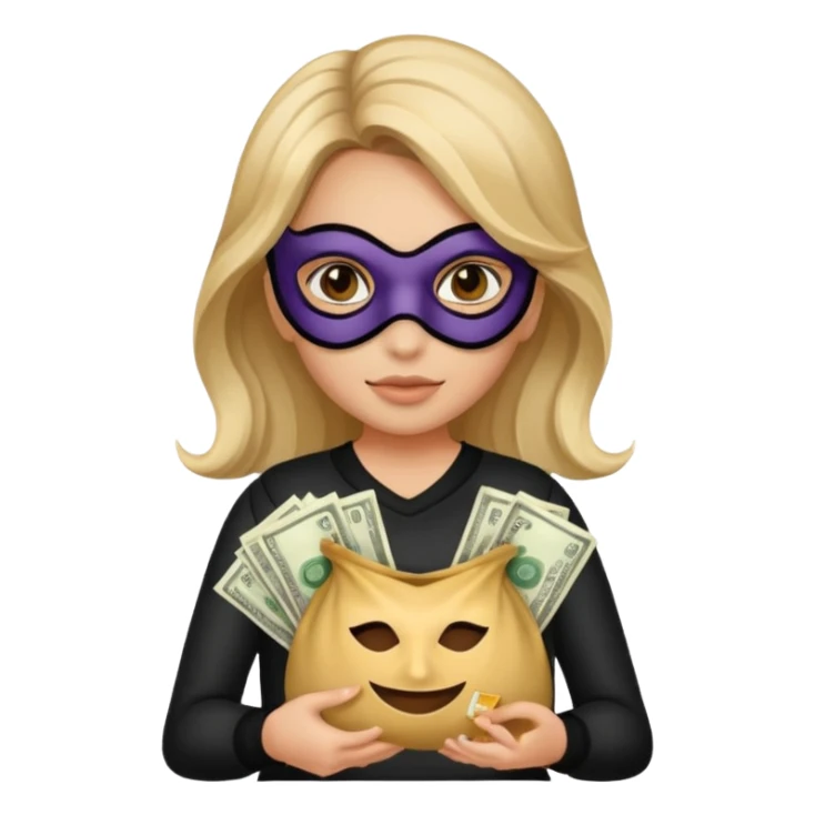 Girl robber emoji sticker