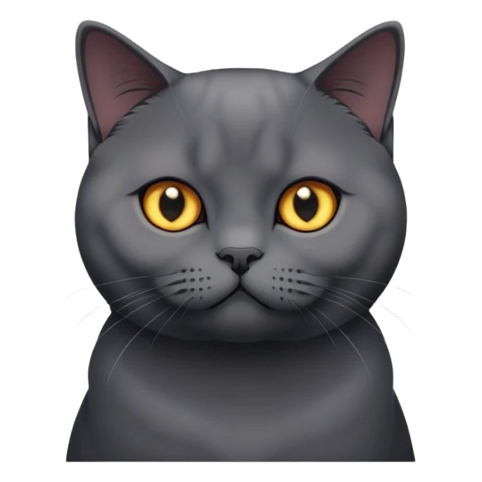 All Black british shorthair cat sticker