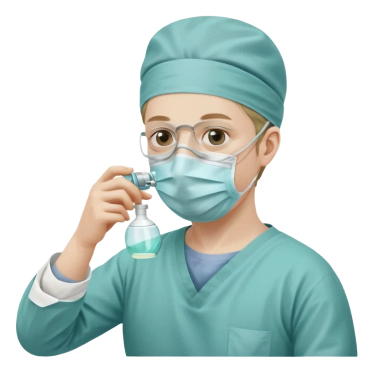 A victorian surgeon using chloroform as an anaesthetic on a patient during an operation sticker