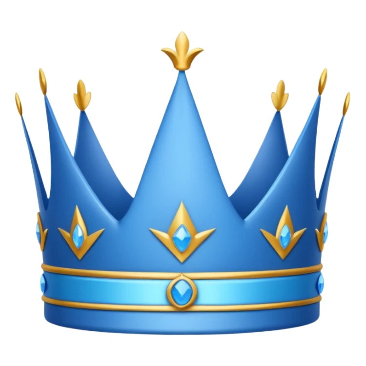 Blue party crown hat—plain with no jewels or embellishments sticker