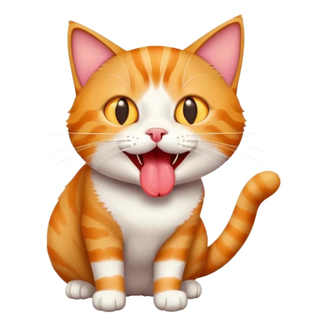 Cat with tongue sticking out silly sticker