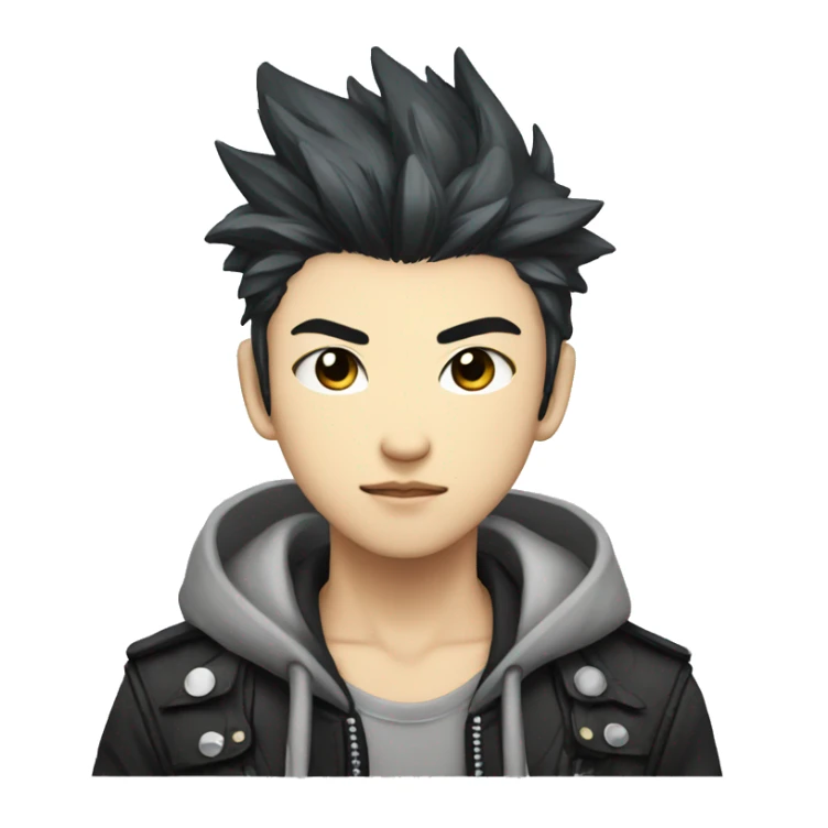 Cute Edgy Attractive Asian Anime Punk Male Character sticker