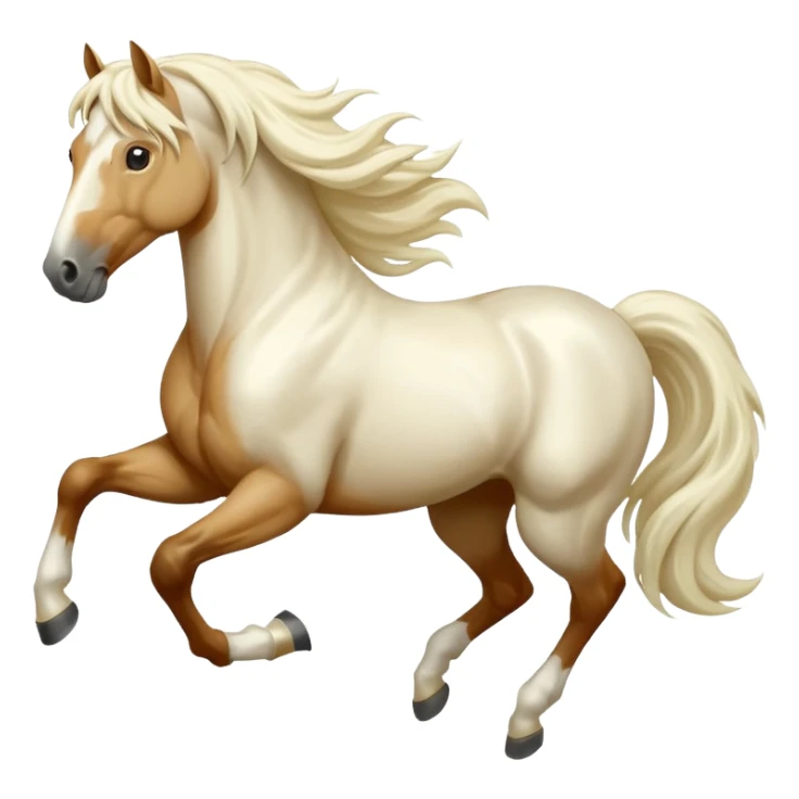 Create a running horse emoji white hourse sticker