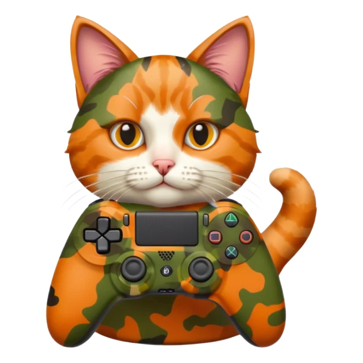 cat homme-avec-manette-ps4-camouflage sticker