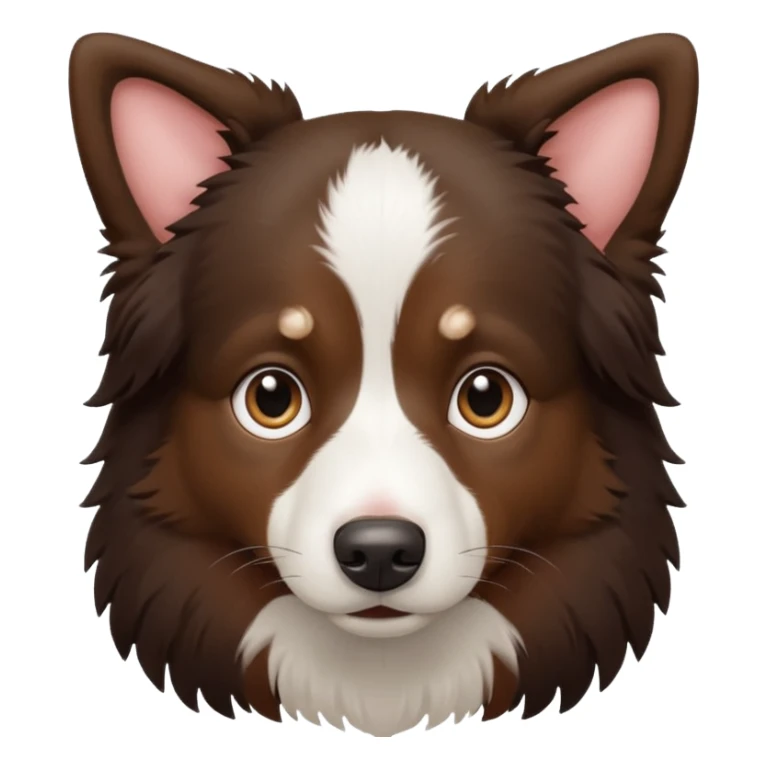 Border collie de cuerpo café oscuro y pecho blanco  sticker