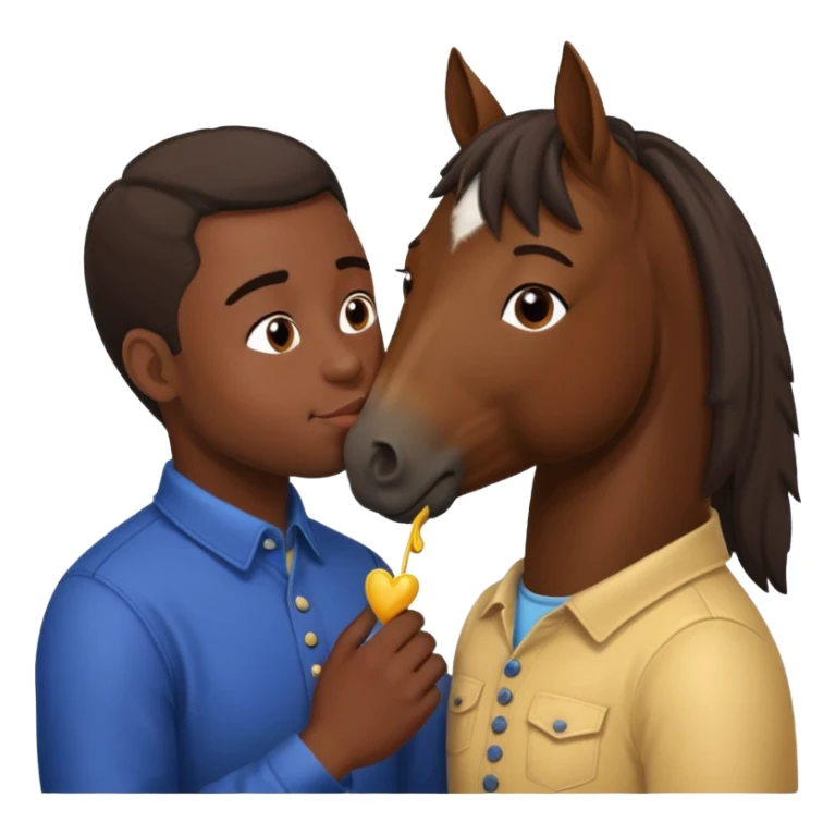 Black guy kissing horse with down syndrome not sexy? sticker