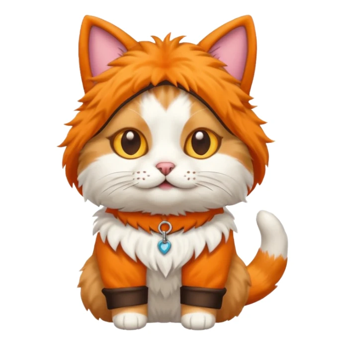 a cat that has a dog costume on sticker