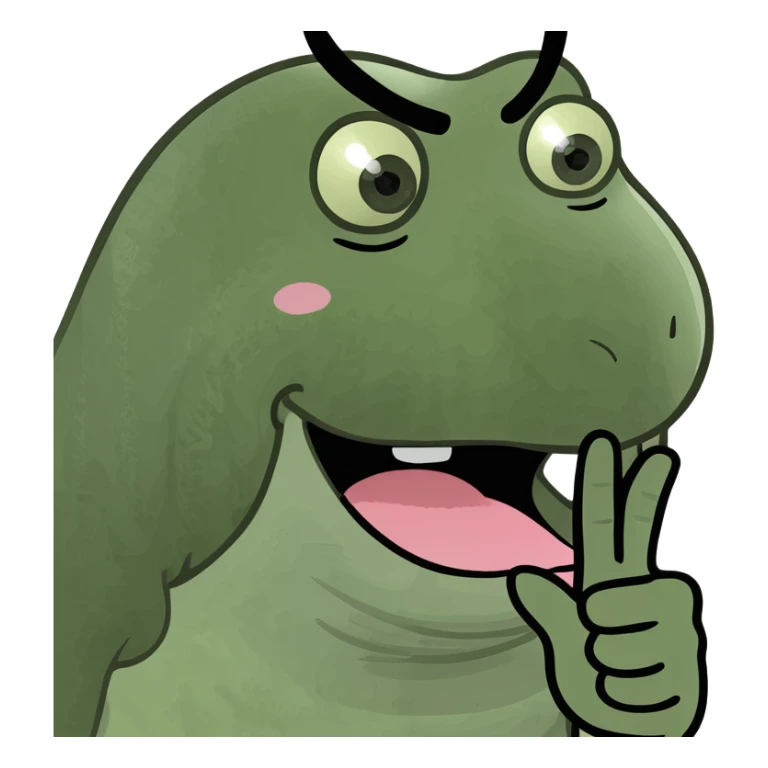 sticking tongue out with middle finger sticker