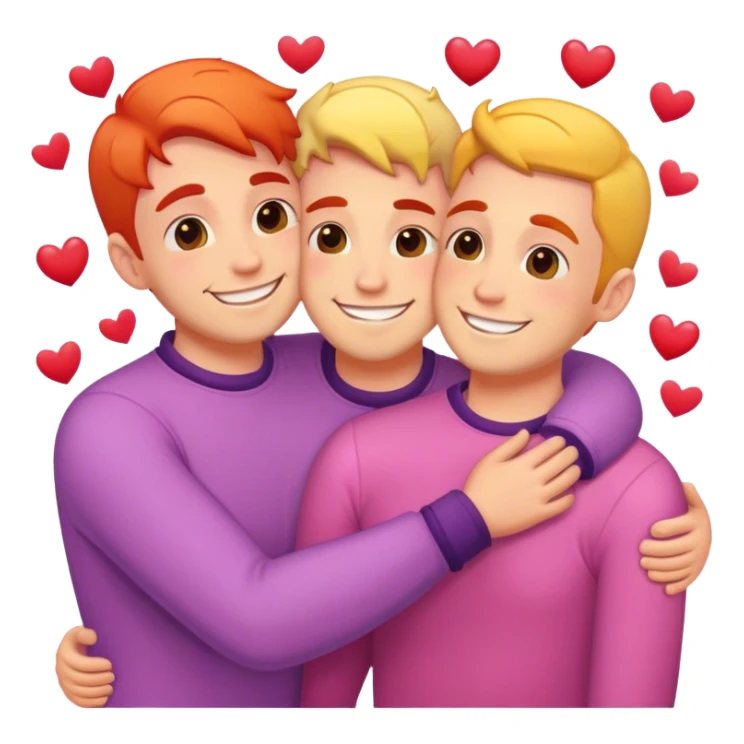 Two gay men in Valentine’s Day in love sticker