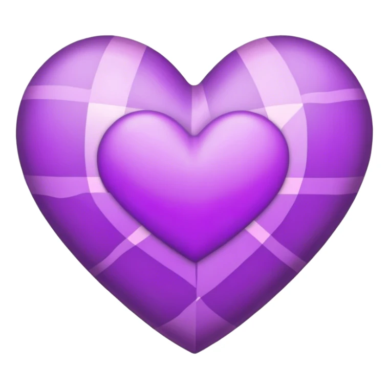 Purple plaid heart  sticker