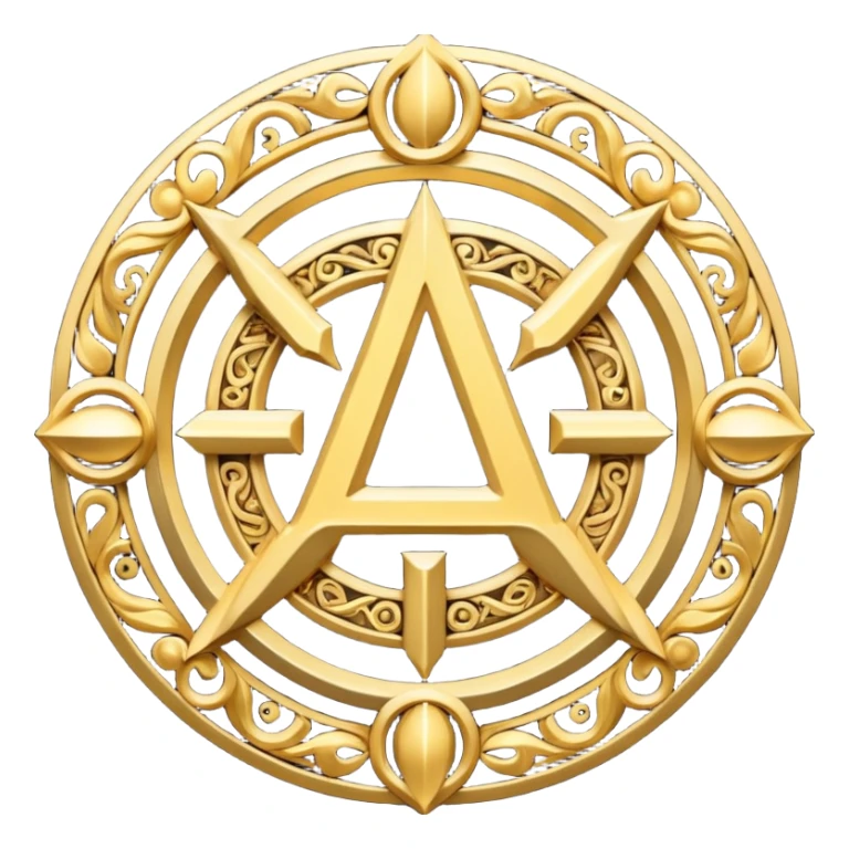 create an alpha and omega symbol with P in the middle sticker