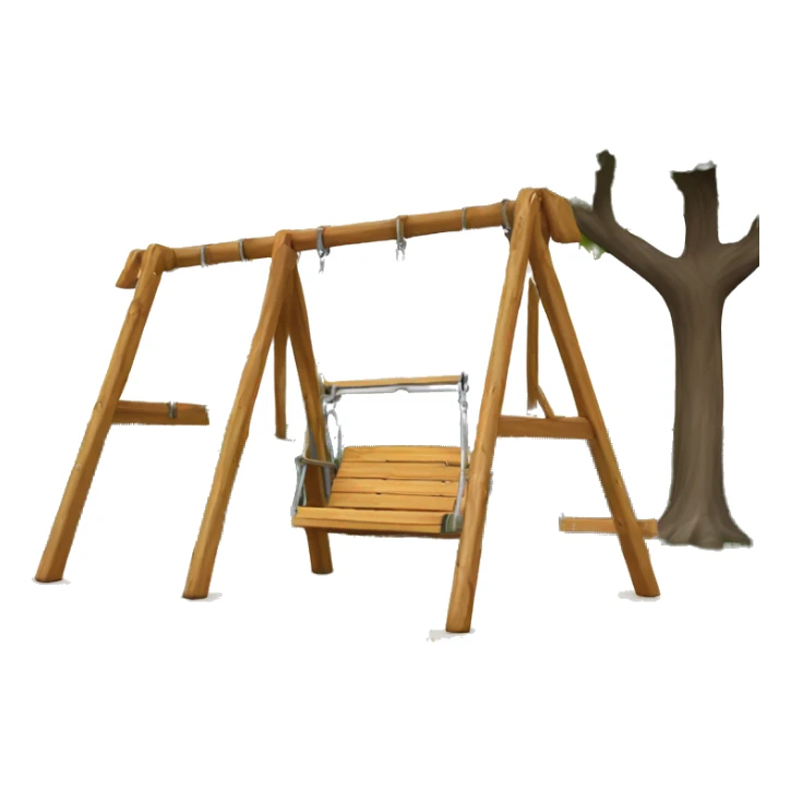  swing set wood, metal sticker