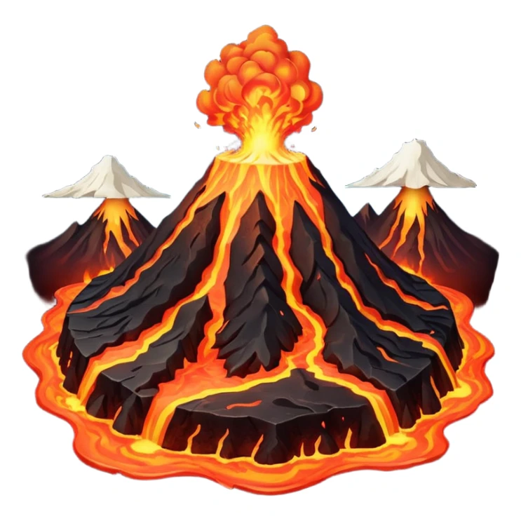 planet, Volcano Planet, lava rivers and erupting peaks sticker