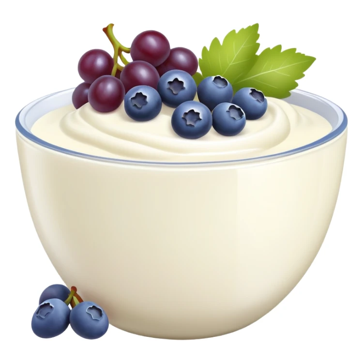 yoghurt bowl with grapes and blueberries sticker