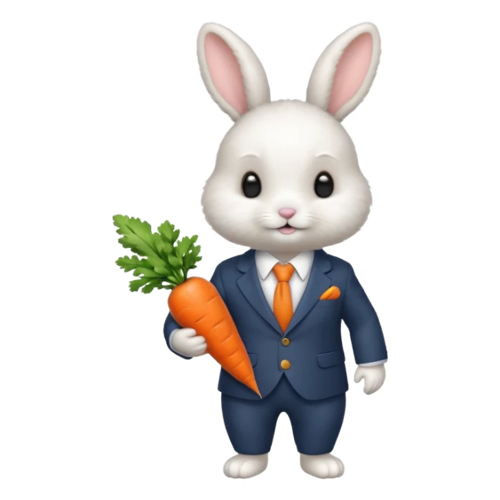 baby bunny in suit sticker