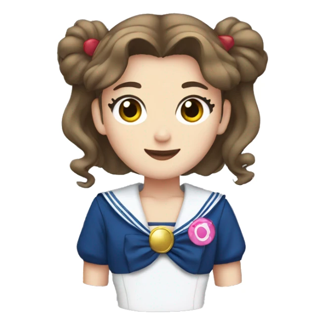 Sailor Moon with brown hair sticker