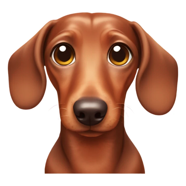Dachshund with heart eyes  sticker