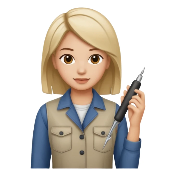 hairstylist female wearing casual clothes sticker