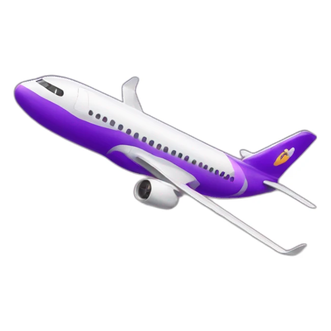 Purple plane traveling around the world sticker