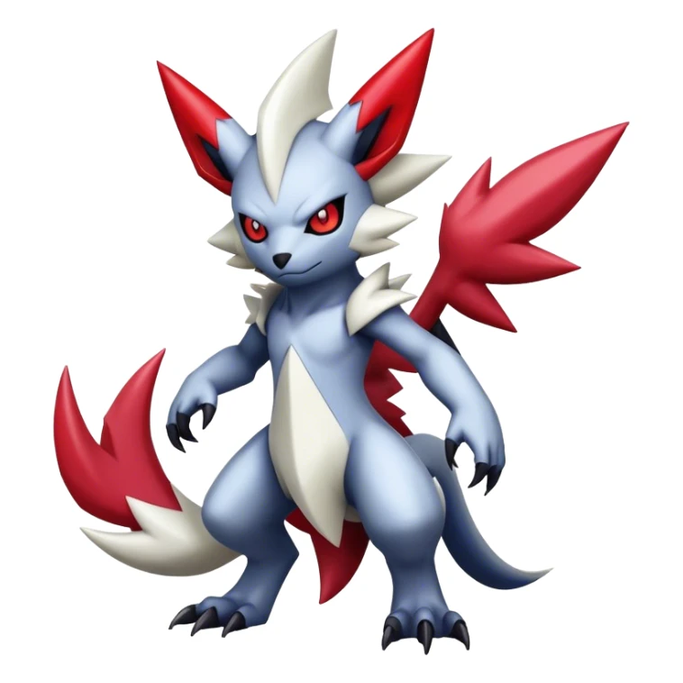 Cool Edgy Shiny Digimon-Weavile-Absol-Zangoose-hybrid full body sticker