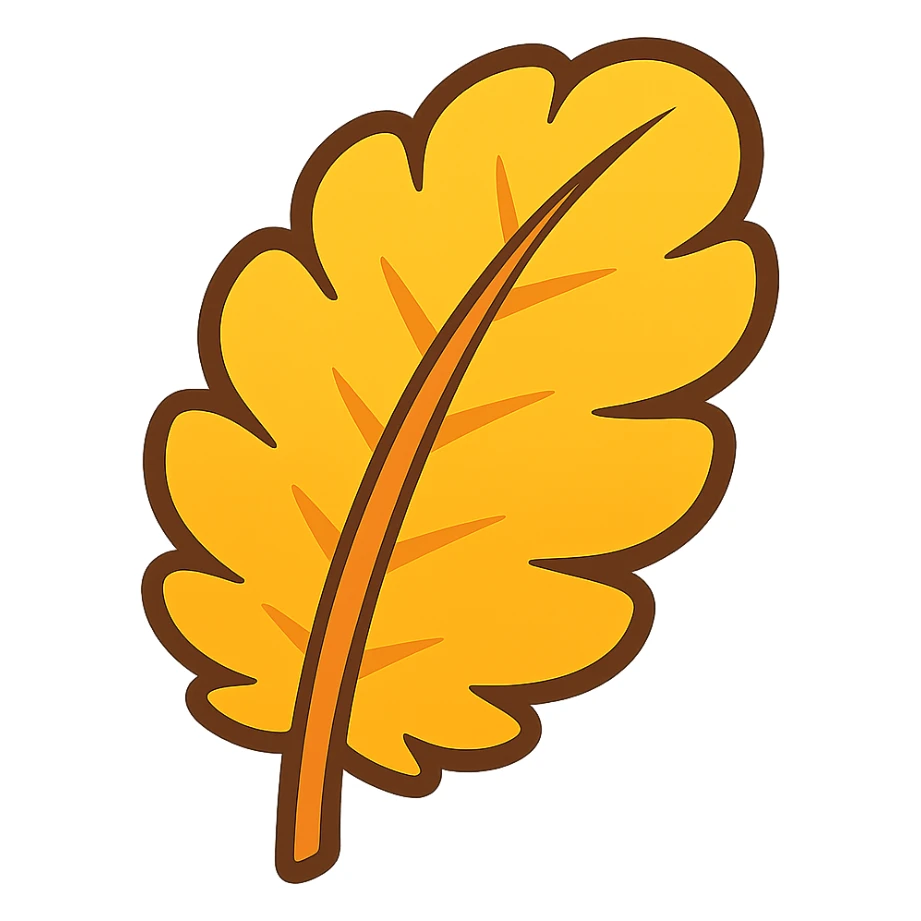 fluffy golden feather sticker