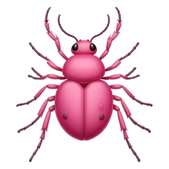 pink tick  sticker