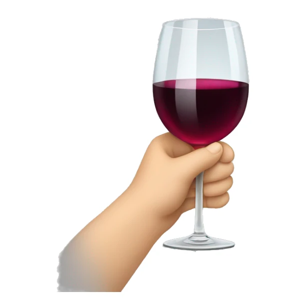 Glass of wine in a hand sticker
