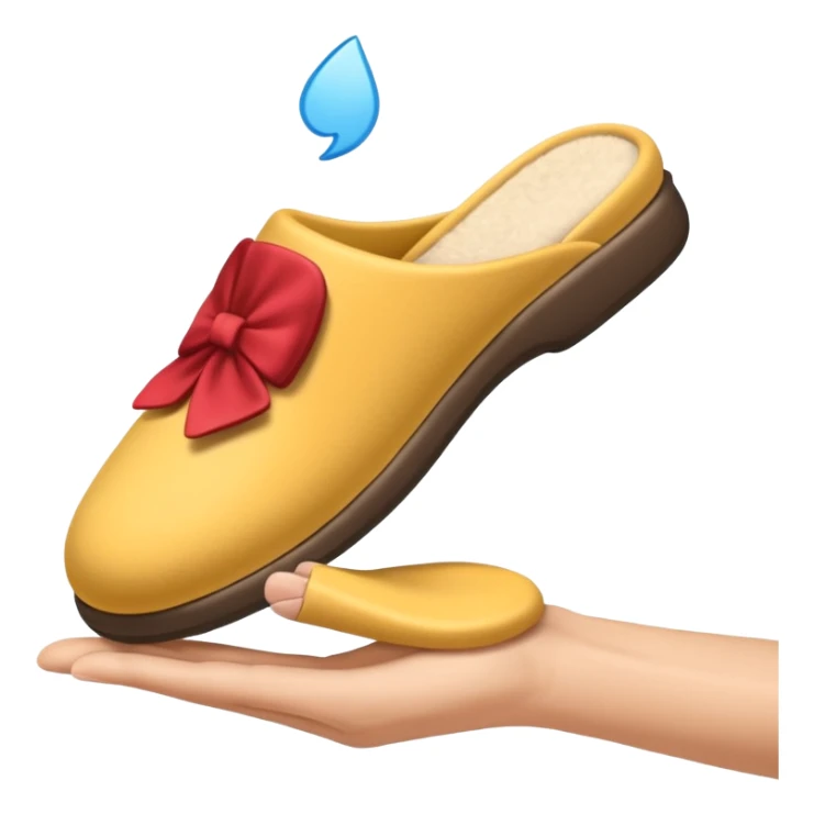 hand holding a slipper about to slap someone sticker