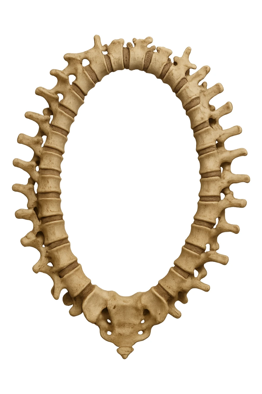 SPINA DORSALE ANATOMICA UMANA REALISTICA CHIUSA A CERCHIO sticker