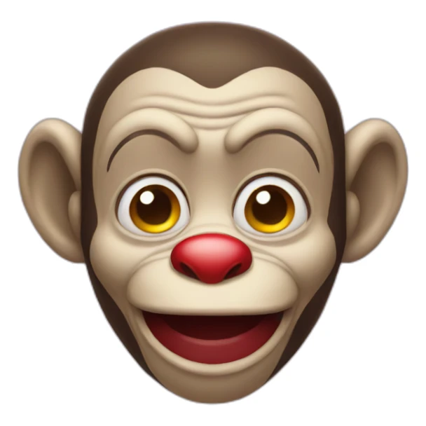 Monkey clown sticker
