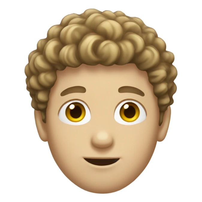 white boy with curly hair and beard sticker