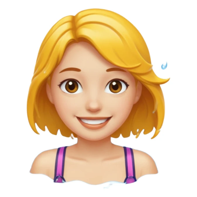 Underwater girl sticker