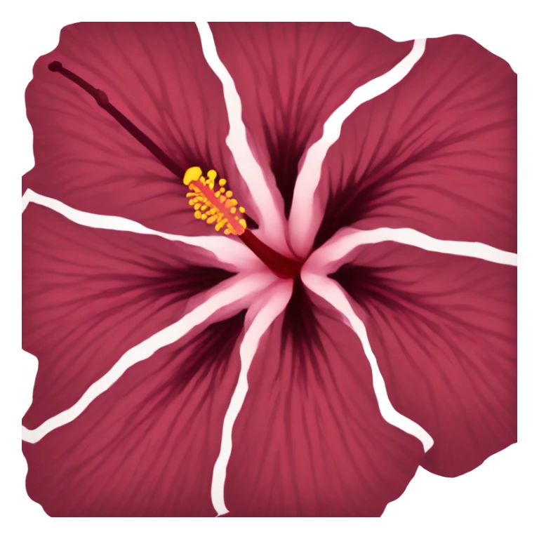 Burgundy hibiscus flower sticker