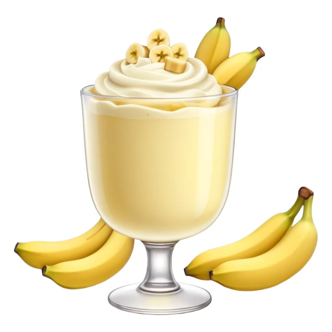Banana pudding in a goblet with diced bananas  sticker