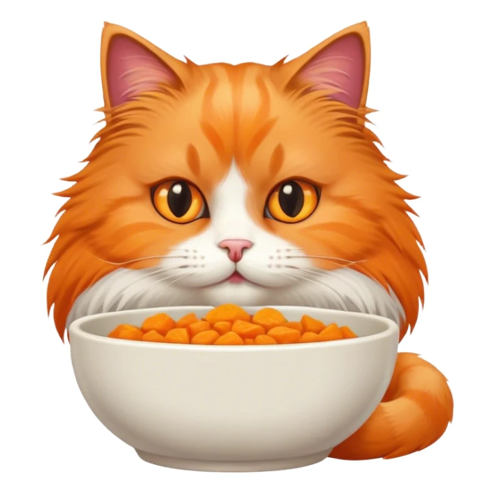 Un chat qui mange dans sa gamelle  sticker