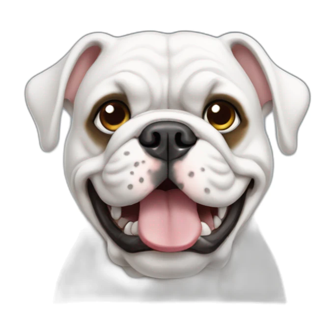 White colored France-BullDog sticker