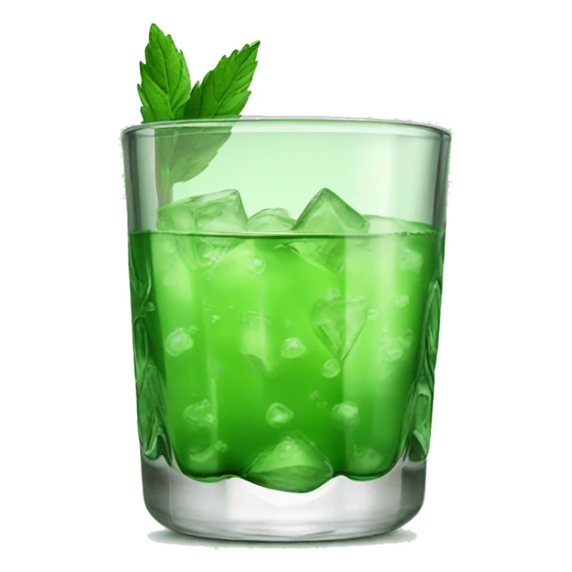 green drink in short old fashioned glass sticker