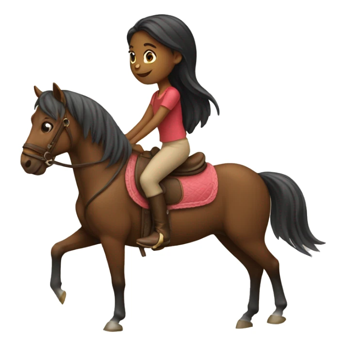 Girl riding a horse  sticker