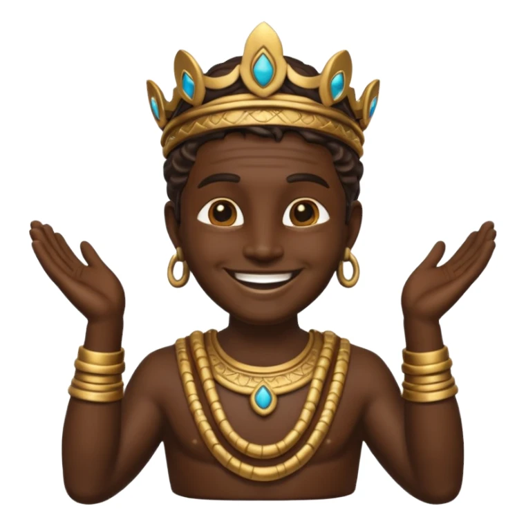 Statue of god solo leveling with big smile sticker