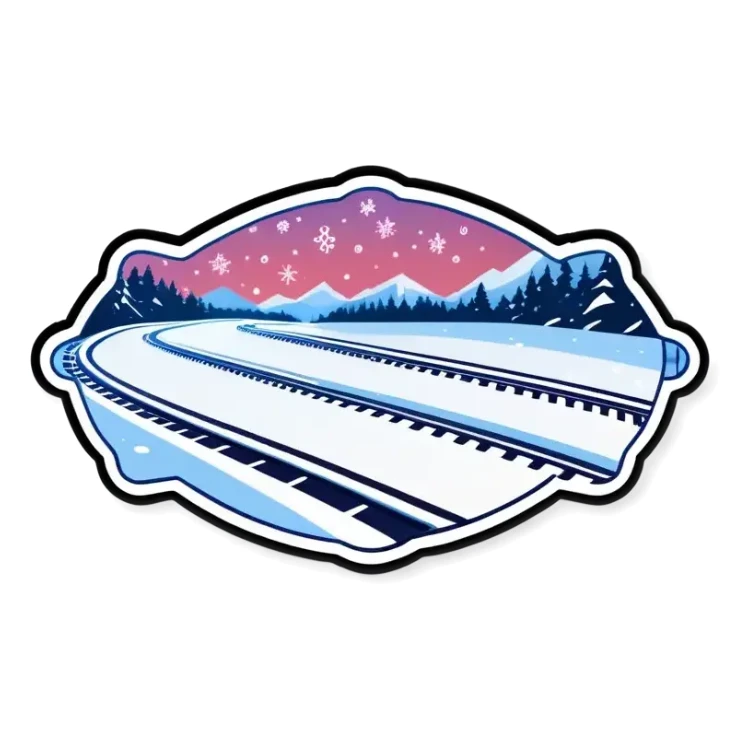 Kreis Racetrack with snow in winter sticker