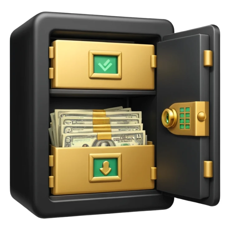 open filled cash money wifi vault sticker
