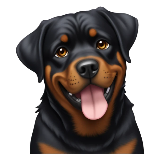 Rottweiler ak yon baton nan pasni a  sticker