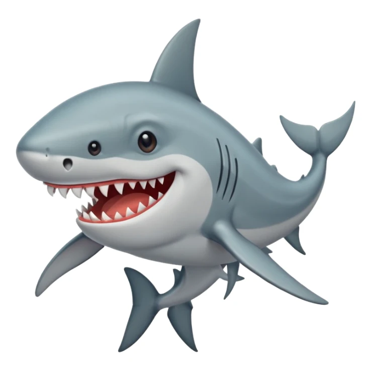 Q el tiburón tenga patas y y q este feliz  sticker