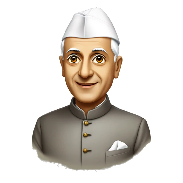 Pandit jawaharlal Nehru standing straight happier  sticker